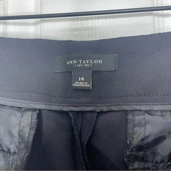 Ann Taylor Black Dress Office Pants Size 14 Nylon/Spandex Blend - Picture 6 of 10